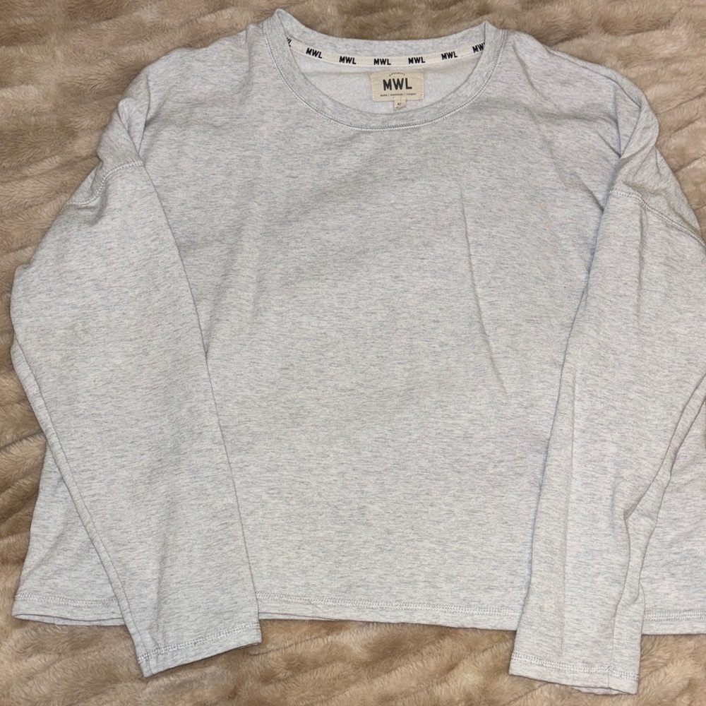 Madewell Light Gray Long Sleeve Top